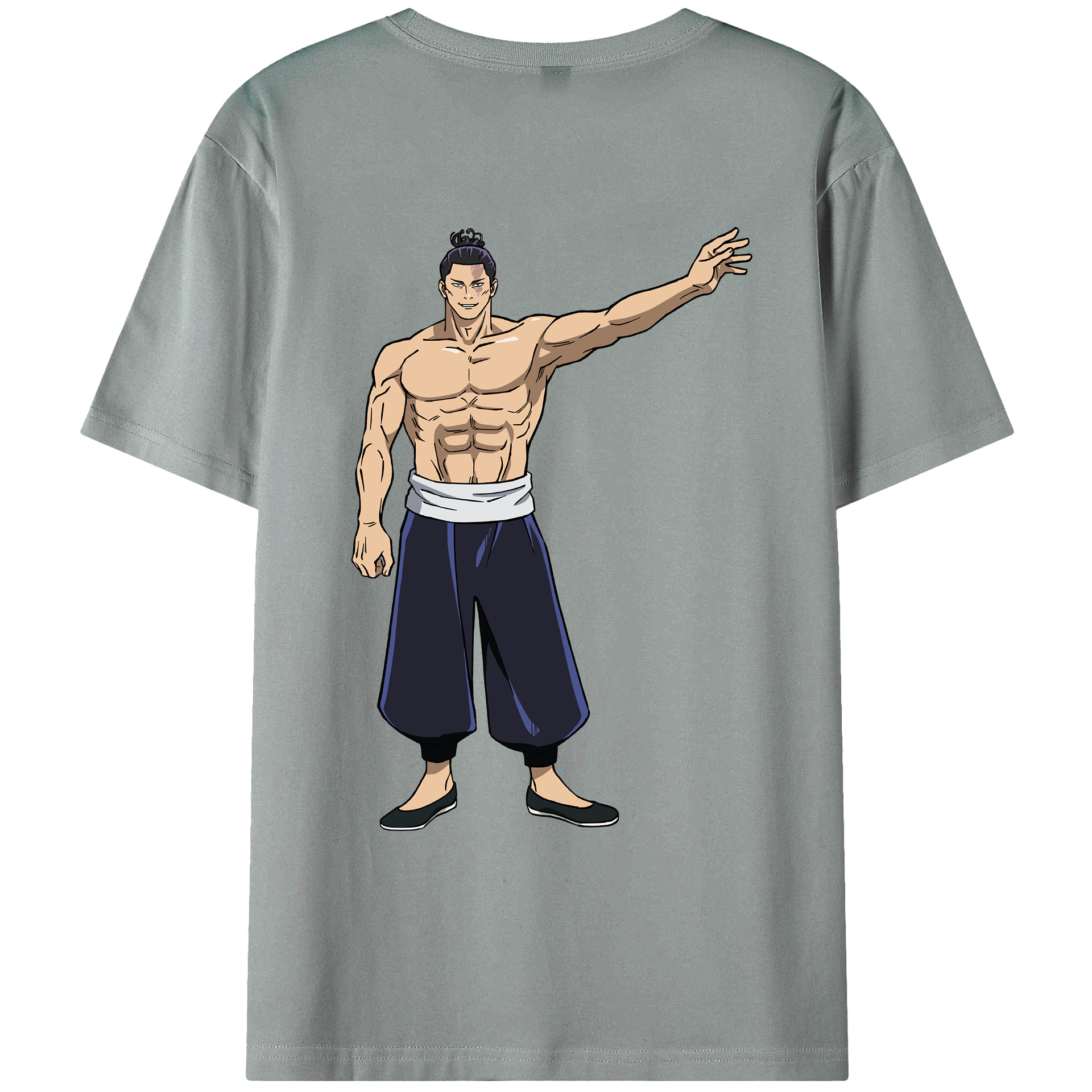 （画像用） 呪術廻戦 Jujutsu Kaisen 綿100％ メンズ半袖Tシャツ（バックプリント） 通気性